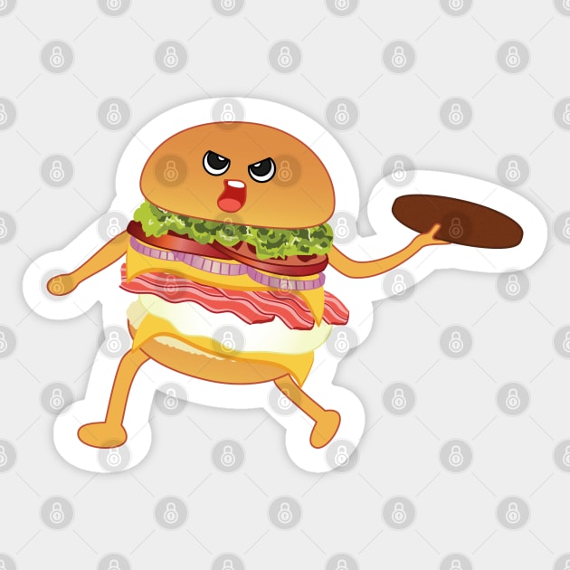 Angry Burger Sticker by chyneyee